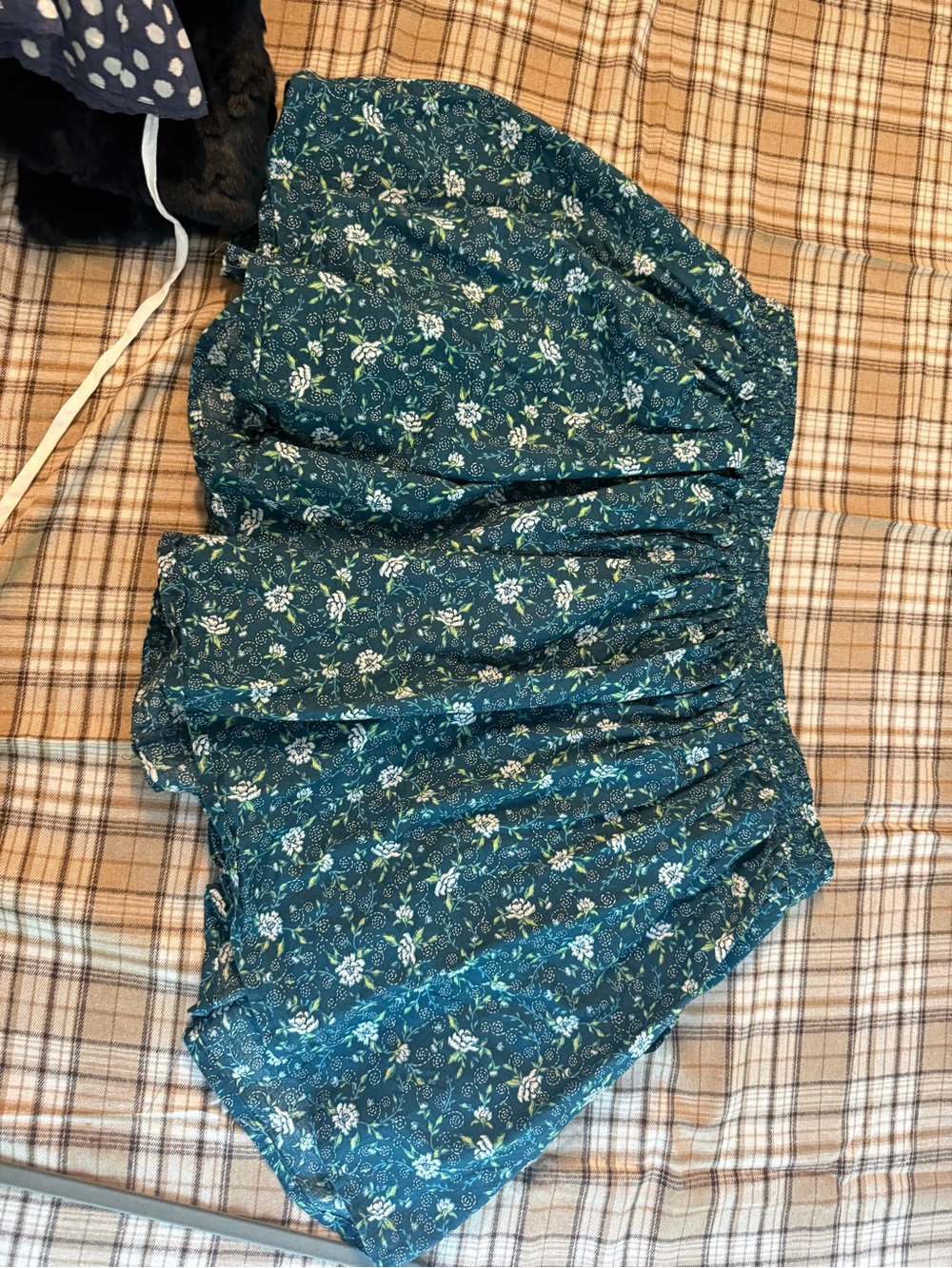Old Navy Teal Floral Skater Skirt-shorts